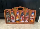 Vintage Coca-Cola Franklin Mint Christmas Bottle Shaped Plates w Display Rare
