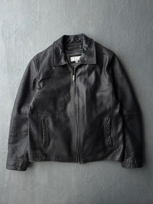 Vintage 2000s Pelle Studio Black Leather Full-Zip Jacket Thinsulate Lined M