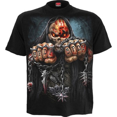 Five Finger Death Punch T-Shirt: Game Over (schwarz) (Back Print) OFFICIAL NEU