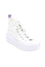 Converse Childrens Girls High Top Sneakers White Purple Size 6