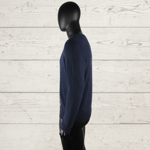 NN07 NO NAZIONALITY Maglione Maglione Uomo Scollo V Lana Blu Navy XL Extra Large - Foto 4 di 24