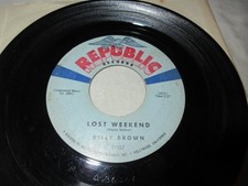 BILLY BROWN Lost Weekend 45 Rockabilly Republic 1960