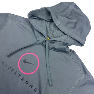 Nike Men's Therma-Fit Lance Armstrong Livestrong Hoodie  Gray   Medium