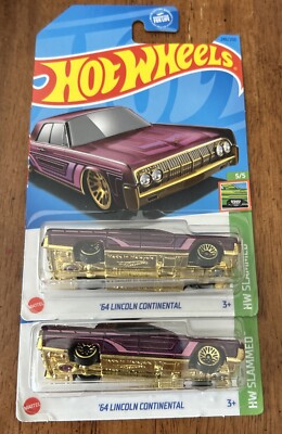 Hot Wheels 64 Lincoln Continental - 5/5 - HW Slammed - 246/250 YOU GET BOTH!!
