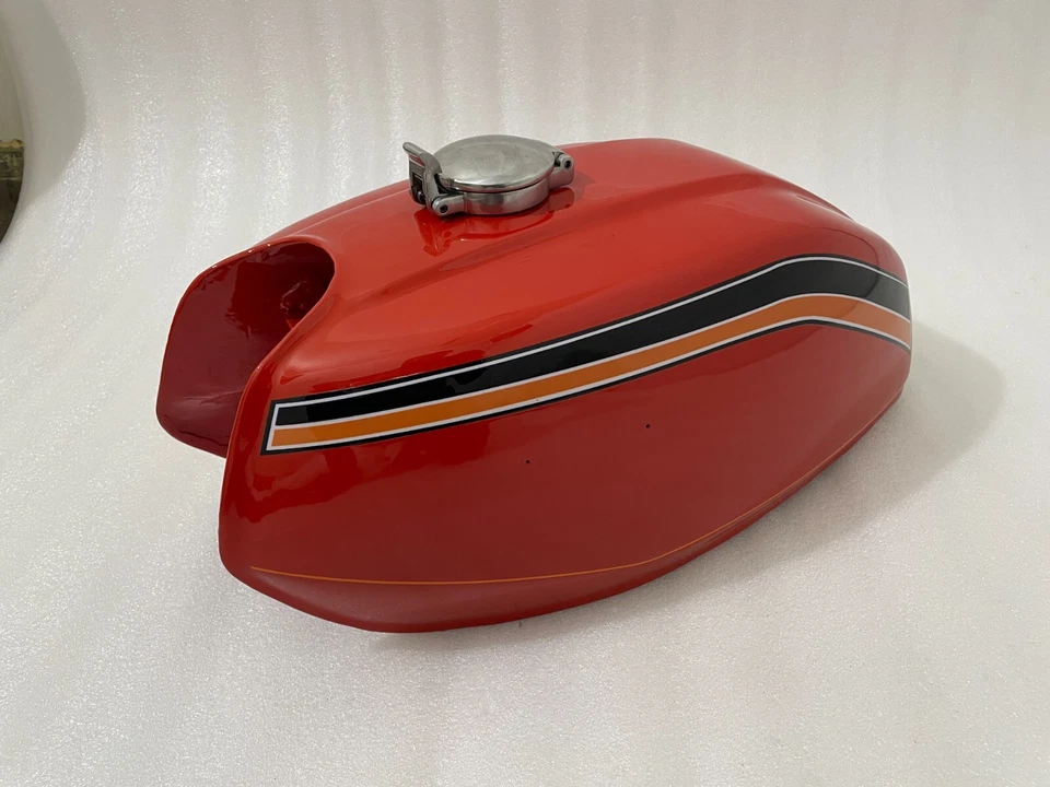 Honda Cb400t Cb 400 Hawk Red Painted Steel Petrol Fuel Gas Tank + Cap |Fit For - Image 4 of 4