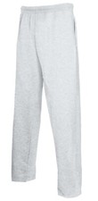 Mens Jog Pants Fruit Of The Loom Tracksuit Bottoms Open Leg Sweat Jogging Pants
