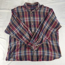 Vintage Ralph Lauren Polo 100 Cotton Button-Down Men's Sz XXL Multi Color Plaid