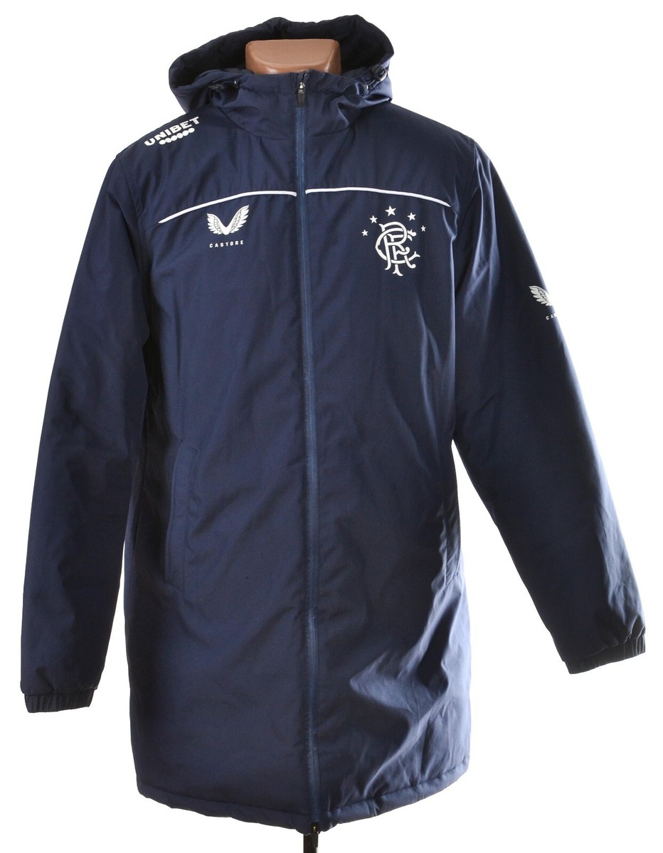 RANGERS SCOTLAND 2022/2023 FOOTBALL BENCH JACKET CASTORE SIZE XL