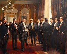 Polk at a diplomatic event Oil painting 8x10 Print