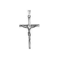 AnhäNger 925 Sterling Silber Rhodiniert Glanz Poliert Motiv Kreuz Jesus Damen V