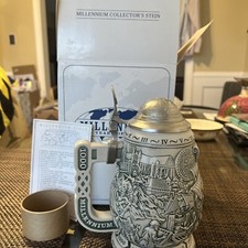 Millennium 1000 Years of History Collectors Ceramic Stein Avon Made Brazil NIB
