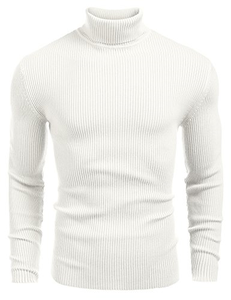 white turtleneck slim fit