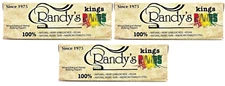 3x Randy's Roots Rolling Papers King Size All Natural With Wire USA SHPD