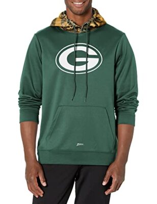 Zubaz Men's NFL Team Color Pullover Hoodie - Officially Licensed, Cozy, Screen Print Logo - View #2