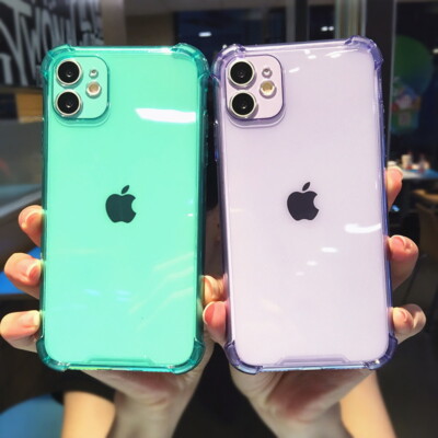 Hülle für iPhone 16 15 14 13 12Pro Max 11 XS XR 8 7 Stoßfeste transparente Cover