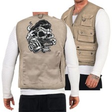 Weste mit vielen Taschen Totenkopf Rockn Roll Skull rockabilly totenköpfe 