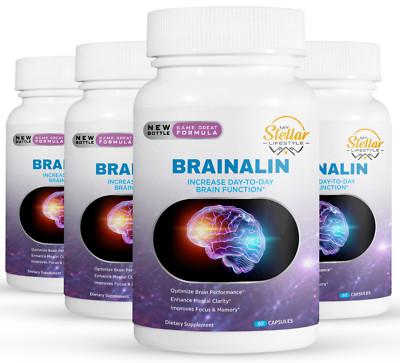 4 Pack Brainalin, promueve la claridad mental-60 Cápsulas x4