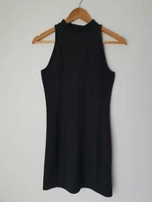 ❤️ Size 4 DIVIDED by H&M black mock neck party club bodycon dress 477