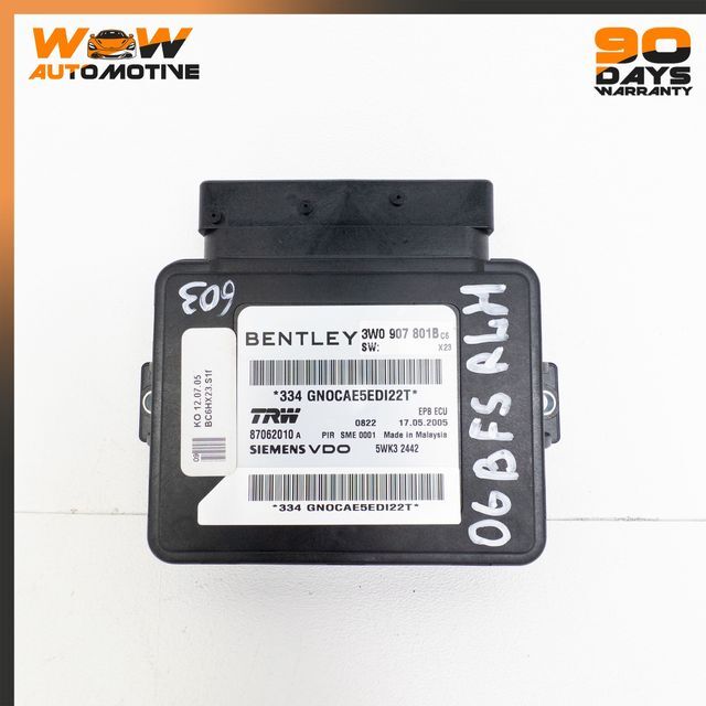 04-13 BENTLEY CONTINENTAL FLYING SPUR GT PARKING BRAKE CONTROL MODULE UNIT OEM