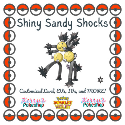 Pokémon Scarlet & Violet  Shiny Sandy Shocks with free item from Paldea!!  
