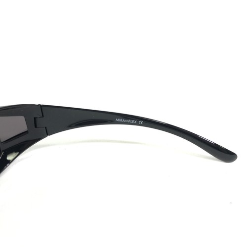 Miraflex Kids Fit Over Sunglasses Sun Shell 2 Col.HE Black Frames w Black Lenses - Picture 6 of 11