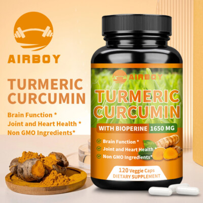 Turmeric Curcumin 1965mg-Bioperine,Ginger-Highest Potency 95% Relieve Joint Pain