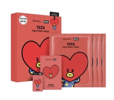 BTS BT21 Mediheal Face Point Mask Tata (Vitality) w Postcard & Bookmark