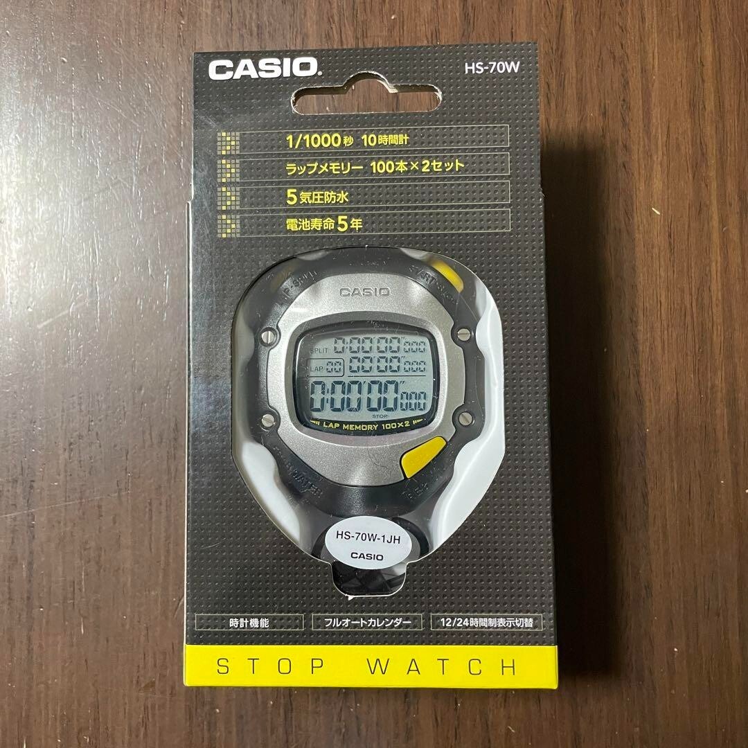 CASIO HS-70W-1JH Stopwatch Memory ATM Waterproof Japan NEW