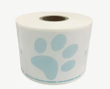 Veterinary PAW 30258 Dymo Compatible Vet Warning Labels (2.125" x 2.75", 1 RL)