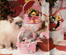 Valentine Pet Treat Baskets - 7 cnt plastic canvas - Plastic Canvas Pattern ONLY