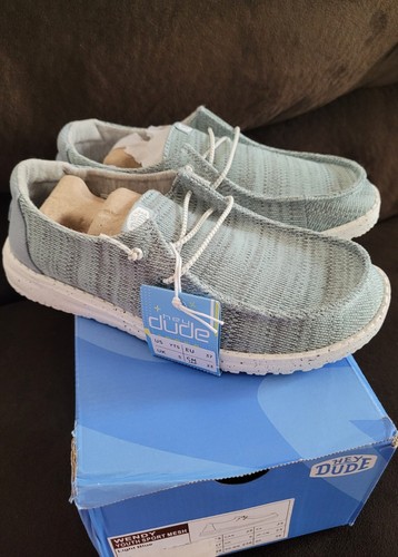 Hey Dude Wendy Youth Sport Mesh Kid's Casual Shoes, Light Blue, YT 5