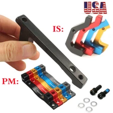 PM/IS Front Rear 180/203mm Caliper Disc Brake MTB Bike Brake Adapter Rotors CNC