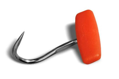Boning Hook W/ .25'' Diameter and 6'' Long T-shaped Stainless Steel Hook, Red Hand