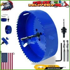 Durable 5-Inch HSS Hole Saw with Arbor - Superior Cutting for Home Projects