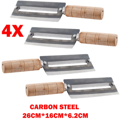 4x 26cm*16cm Carbon Steel Double Sharp Sugarcane Peeler Knife Pineapple Peeling