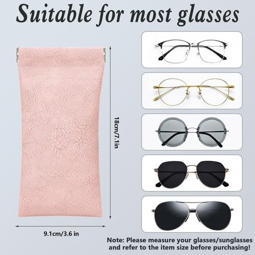 Mouth Snapped Sunglasses Eyeglass Leaves Glasses Case Soft Pouch Bag Pocket NEW - Picture 11 of 22
