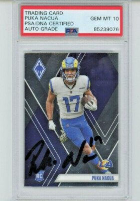 PUKA NACUA AUTO 10 PSA/DNA Rookie 2023 Panini Phoenix #200 On-Card