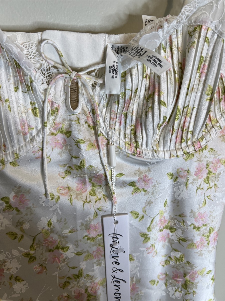 For Love & Lemons Chania Bustier Ruffles Slit Floral Midi Slip Dress L | eBay For Love & Lemons Chania Bustier Ruffles Slit Floral Midi Slip Dress L | eBay