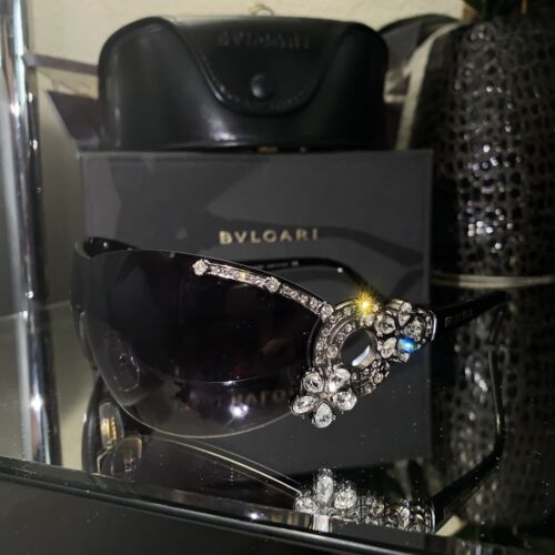 Bvlgari Sunglasses Swarovski Crystal Vintage Limited Edition EXTREMELY RARE! - Picture 1 of 18