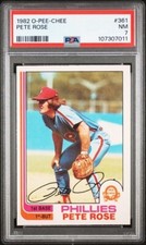 PSA ROSE LOT 2) 1982 O-PEE-CHEE 361 OPC/TOPPS 780 GRADED 6/7 EX-MT-NM PETE TPHLC