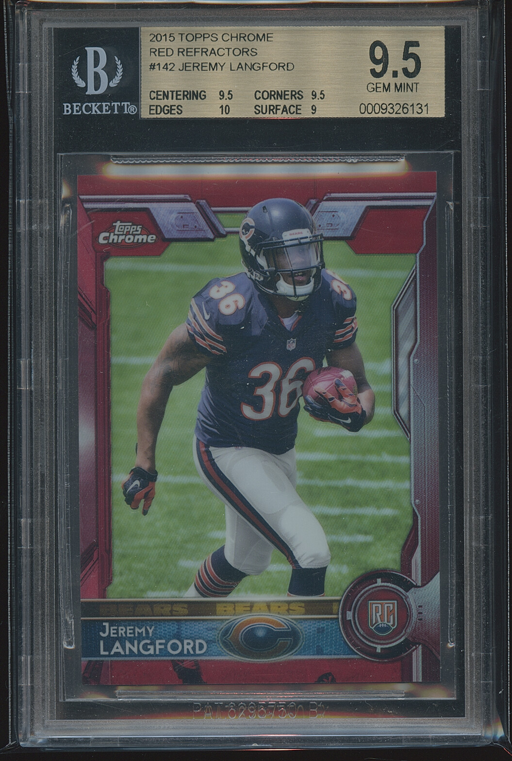 Jeremy Langford Topps Chrome #142 Red Refractor