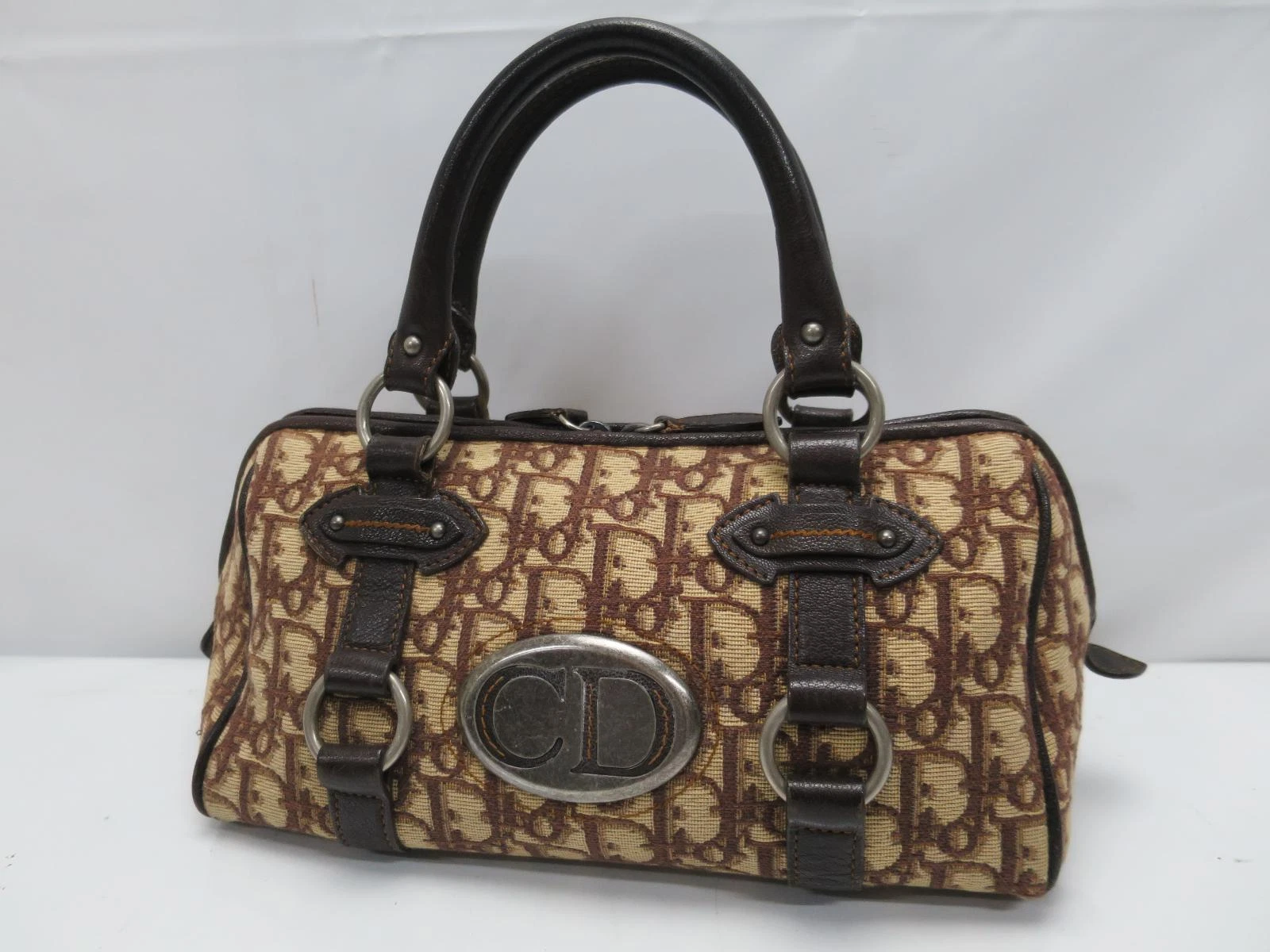 Authentique sac à main Christian Dior trotteur toile 8K080660m
