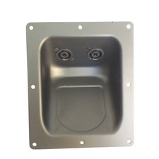 Recessed Jack Plate W/Dual SpeakON NL4 for PA/DJ Speaker Cabinet 161x135mm