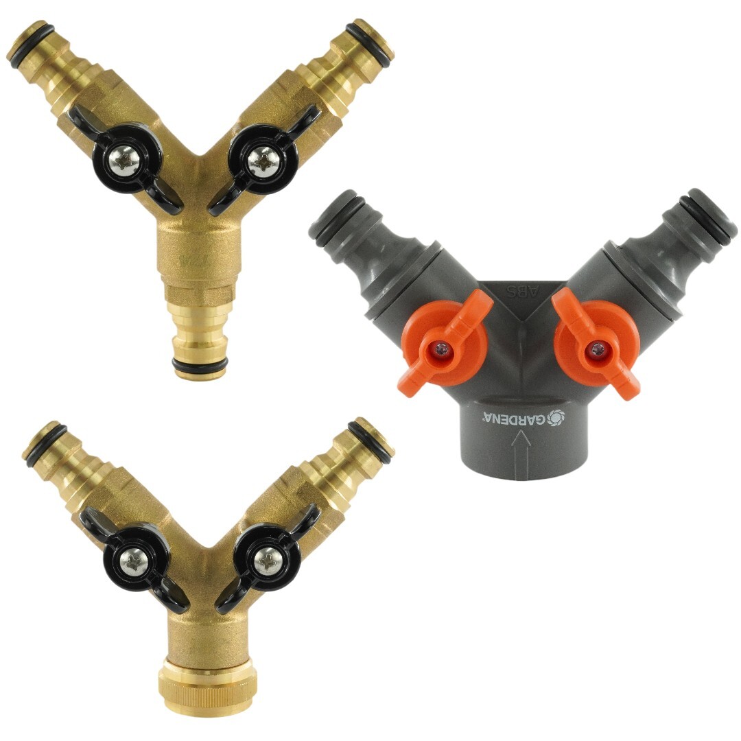AERZETIX - Raccordo esprimere/rapido per tubo acqua 3/4'' - raccordo girevole con manicotto ad anelli - connettore/punta per tubo irrigazione a 2 griffe - acciaio ottone - C47457