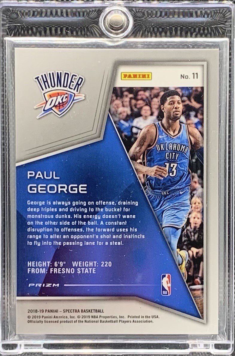 2018-19 Panini Spectra - Headliners Paul George #11 for sale online | eBay
