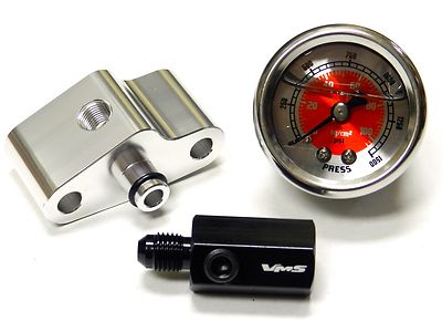 NITROUS PRESSURE LINE ADAPTER 1/8'' PORT + 0-1500 PSI GAUGE RD FOR NISSAN 350Z