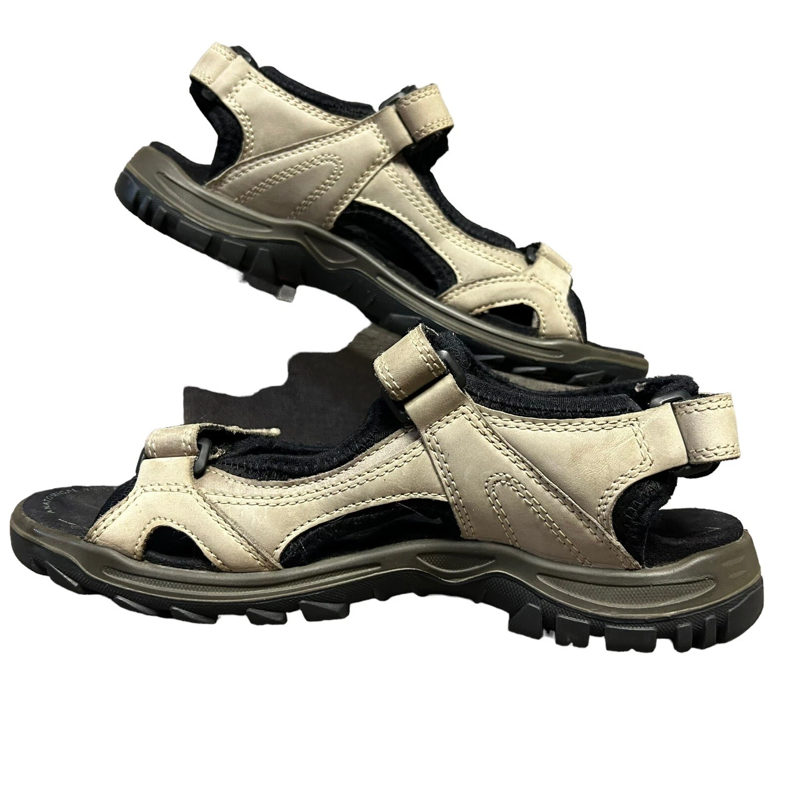 Ecco Receptor Yucatan sandali sportivi comodi in pelle beige da donna 40 US 8 5 9