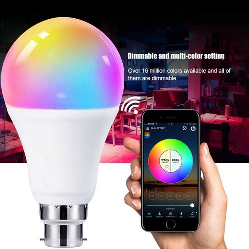 B22 E27 WiFi Smart LED Light Bulb RGB Globe Color Lamp 15W For Alexa Google Home - Picture 4 of 17