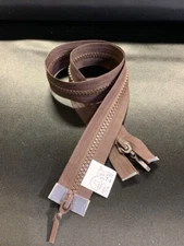 23" 2-way Dark Brown Molded Plastic Zipper