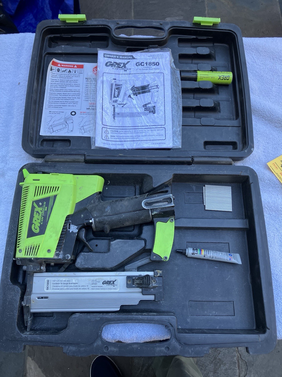 Grex GC1850 1/2&rdquo;- 2" 18ga Cordless Brad Nailer
